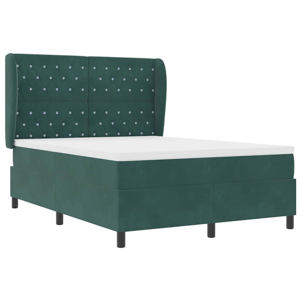 Boxspringbett mit Matratze Dunkelgrün 140x200 cm