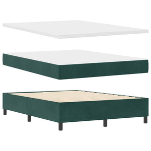 Boxspringbett mit Matratze Dunkelgrün 140x200 cm