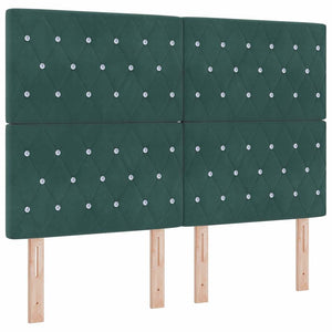 Boxspringbett mit Matratze Dunkelgrün 140x200 cm