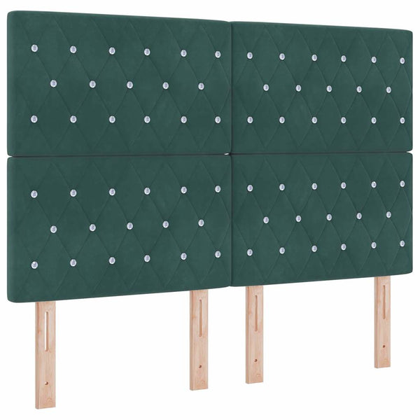 Boxspringbett mit Matratze Dunkelgrün 140x200 cm