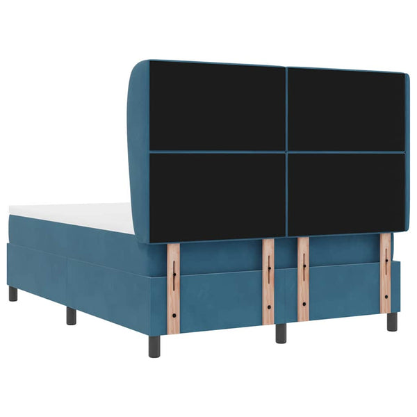Boxspringbett mit Matratze Dunkelblau 200x140 cm