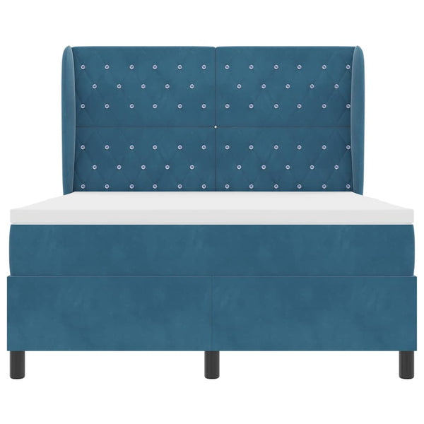 Boxspringbett mit Matratze Dunkelblau 200x140 cm