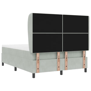 Boxspringbett Hellgrau Samt 160x200 cm