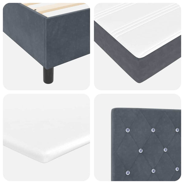 Boxspringbett mit Matratze Dunkelgrau 160x200 cm