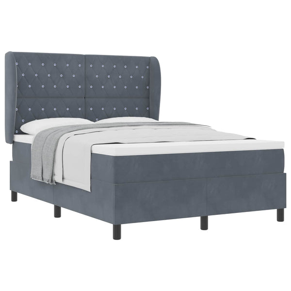 Boxspringbett mit Matratze Dunkelgrau 160x200 cm