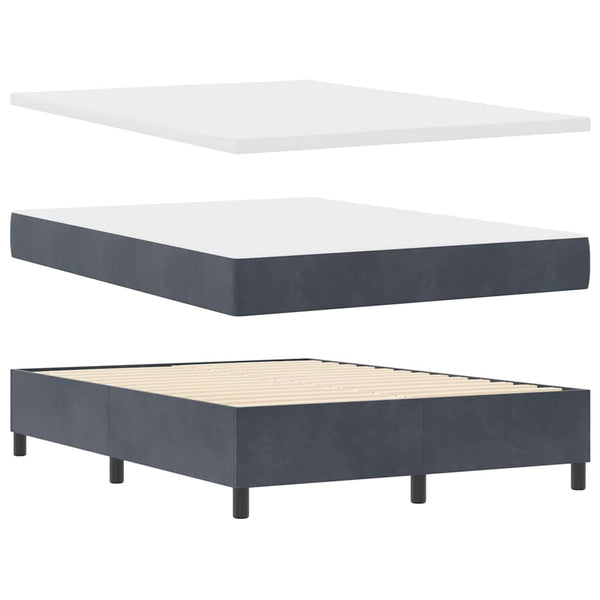 Boxspringbett mit Matratze Dunkelgrau 160x200 cm