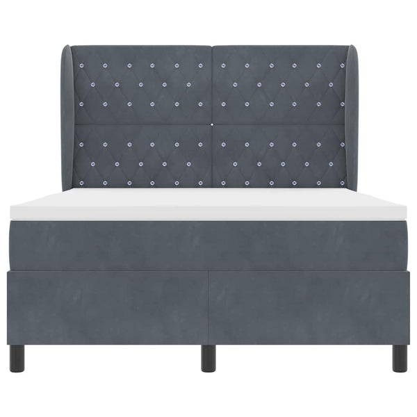 Boxspringbett mit Matratze Dunkelgrau 160x200 cm