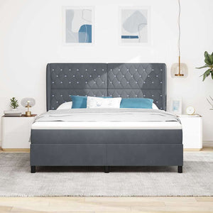 Boxspringbett mit Matratze Dunkelgrau 200x180 cm