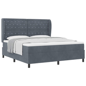 Boxspringbett mit Matratze Dunkelgrau 200x180 cm