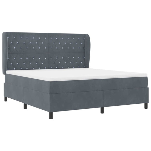 Boxspringbett mit Matratze Dunkelgrau 200x180 cm