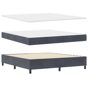 Boxspringbett mit Matratze Dunkelgrau 200x180 cm