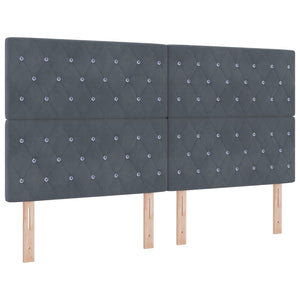 Boxspringbett mit Matratze Dunkelgrau 200x180 cm
