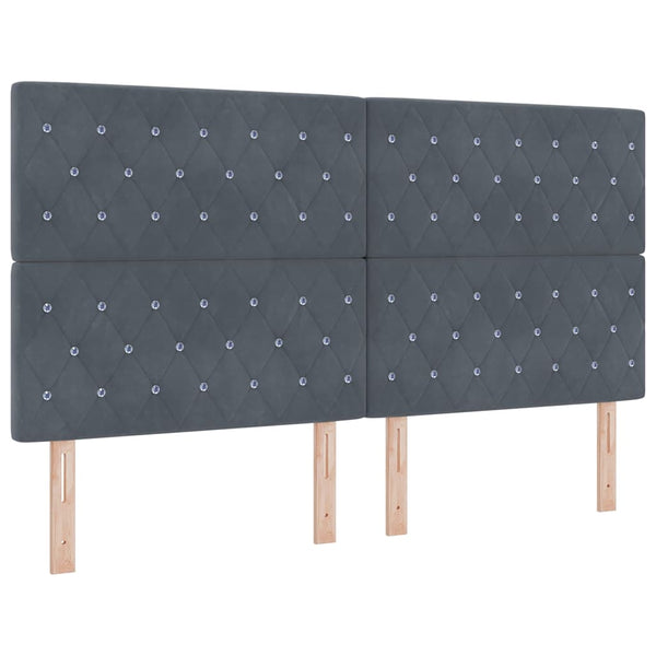 Boxspringbett mit Matratze Dunkelgrau 200x180 cm