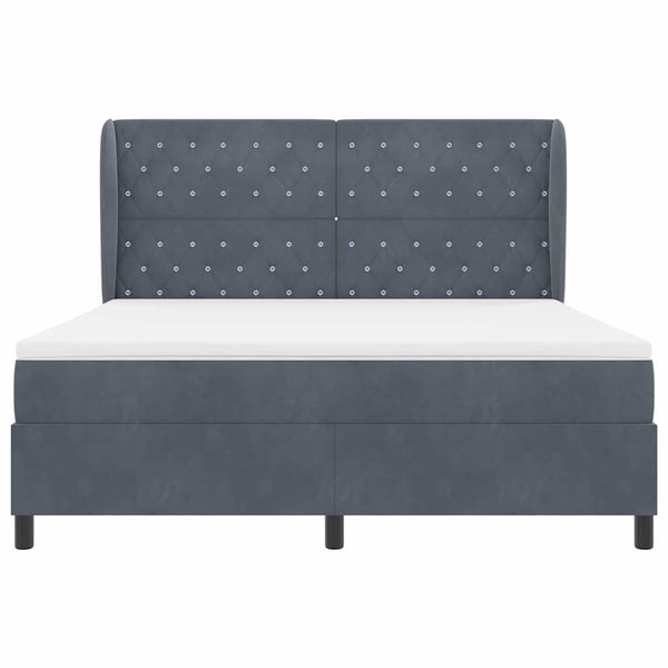 Boxspringbett mit Matratze Dunkelgrau 200x180 cm