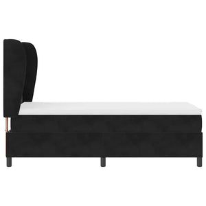 Boxspringbett mit Matratze Schwarz 200x80 cm Samt