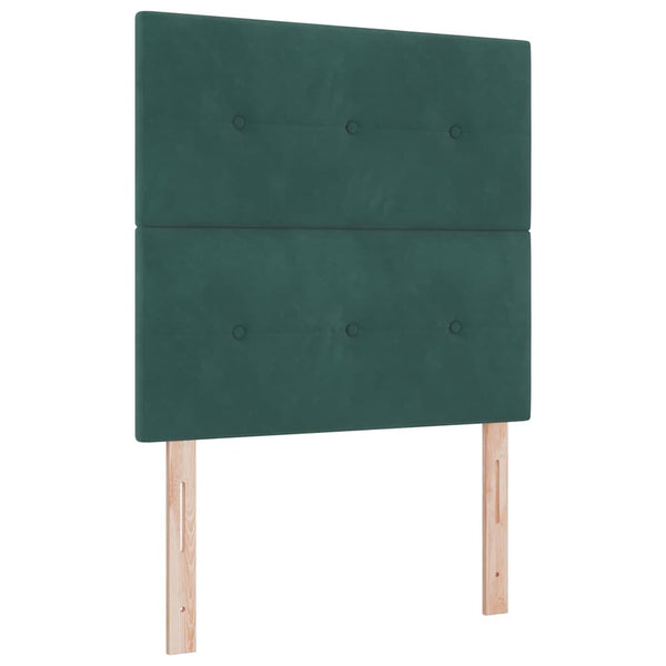 Boxspringbett Dunkelgrün 200x80 cm mit Matratze