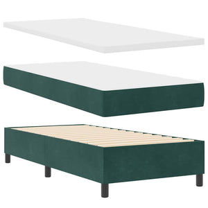 Boxspringbett Dunkelgrün 200x80 cm mit Matratze