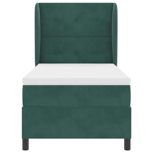 Boxspringbett Dunkelgrün 200x80 cm mit Matratze