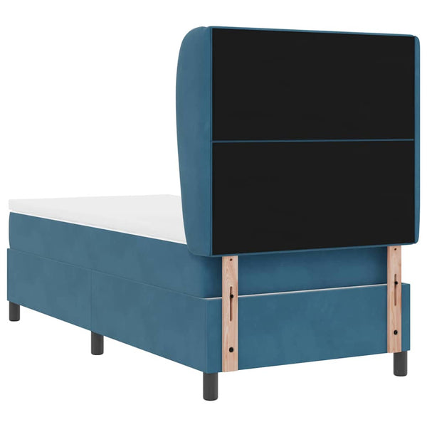 Boxspringbett Dunkelblau 200x80 cm Samt