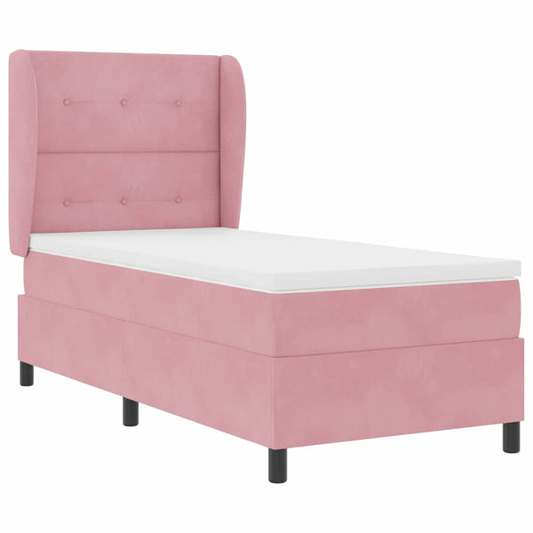 Boxspringbett Rosa Samt 200x80 cm
