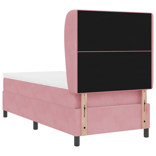 Boxspringbett Rosa Samt 200x80 cm