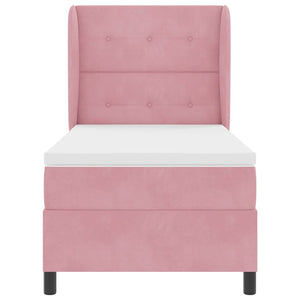 Boxspringbett Rosa Samt 200x80 cm