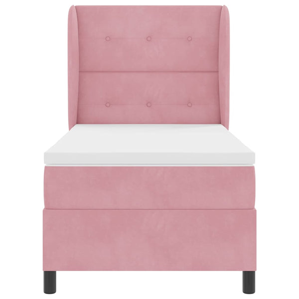 Boxspringbett Rosa Samt 200x80 cm