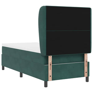 vidaXL Lit coffre avec matelas Vert foncé 190 x 90 cm Velours