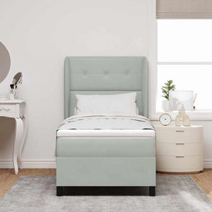 Boxspringbett mit Matratze Hellgrau 200x90 cm