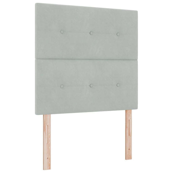 Boxspringbett mit Matratze Hellgrau 200x90 cm