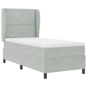 Boxspringbett mit Matratze Hellgrau 200x90 cm