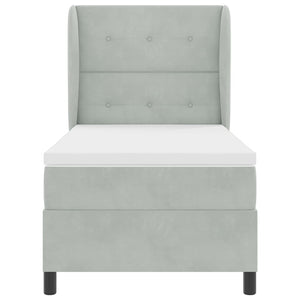 Boxspringbett mit Matratze Hellgrau 200x90 cm