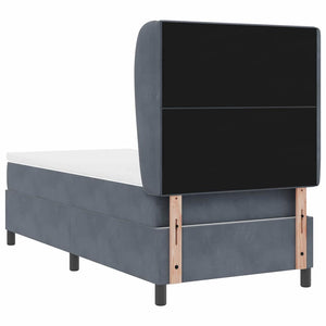 vidaXL Lit coffre avec matelas Gris foncé 200 x 100 cm Velours