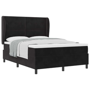 vidaXL Lit coffre avec matelas Noir 190 x 140 cm Velours
