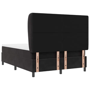 Boxspringbett mit Matratze Schwarz 200x140 cm Samt