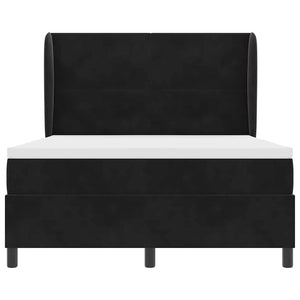 Boxspringbett mit Matratze Schwarz 200x140 cm Samt