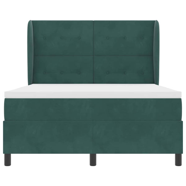 Boxspringbett mit Matratze Dunkelgrün 160x200 cm