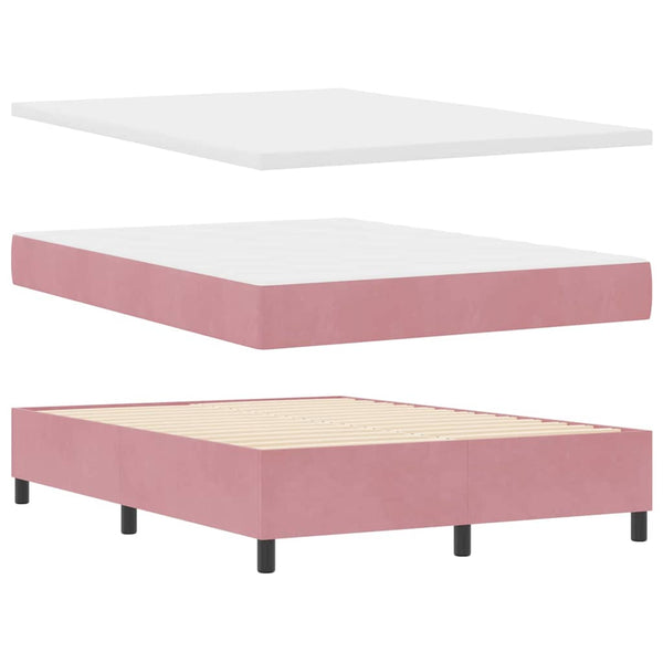 Boxspringbett Rosa 160x200 cm mit Matratze