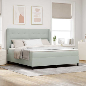 Boxspringbett mit Matratze Hellgrau 200x180 cm