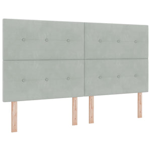 Boxspringbett mit Matratze Hellgrau 200x180 cm