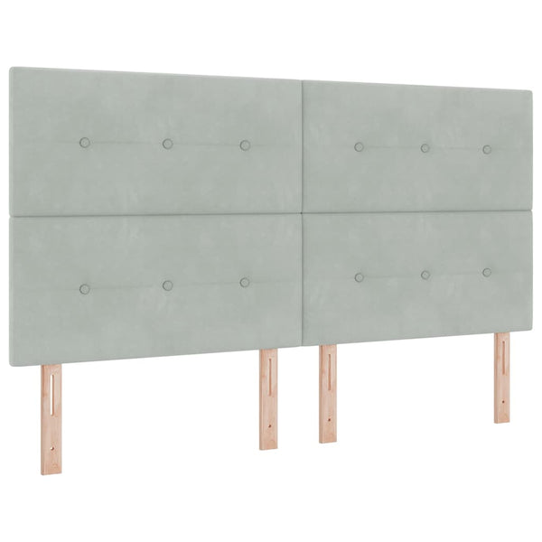 Boxspringbett mit Matratze Hellgrau 200x180 cm
