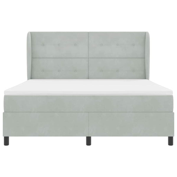 Boxspringbett mit Matratze Hellgrau 200x180 cm