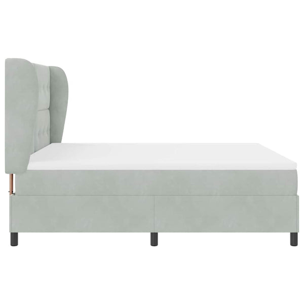 Boxspringbett mit Matratze Hellgrau 200x180 cm