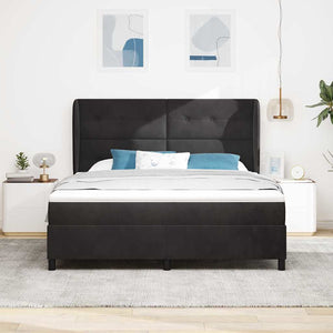 Boxspringbett mit Matratze Schwarz 200x180 cm