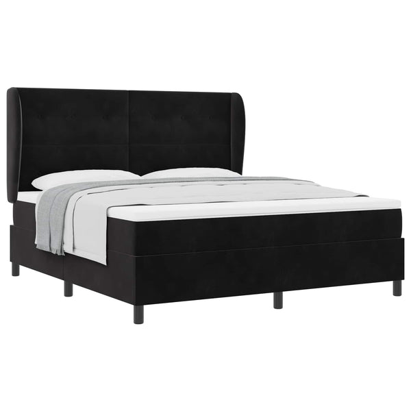 Boxspringbett mit Matratze Schwarz 200x180 cm