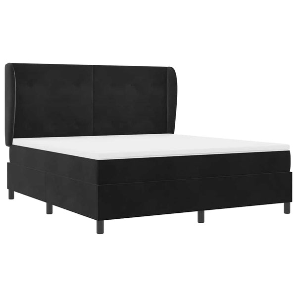 Boxspringbett mit Matratze Schwarz 200x180 cm