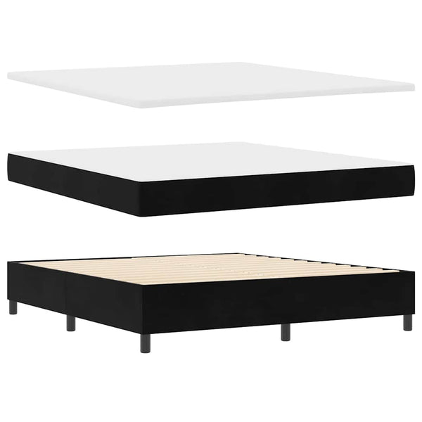Boxspringbett mit Matratze Schwarz 200x180 cm