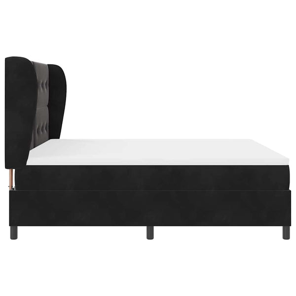 Boxspringbett mit Matratze Schwarz 200x180 cm
