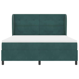 vidaXL Lit continental avec matelas Vert foncé 200 x 180 cm Velours