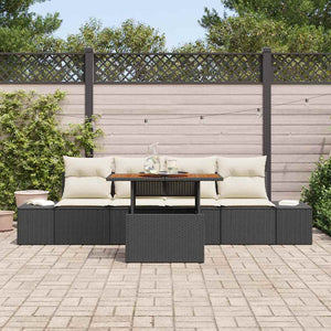 Garten Essgruppe Schwarz Creme 5-teilig